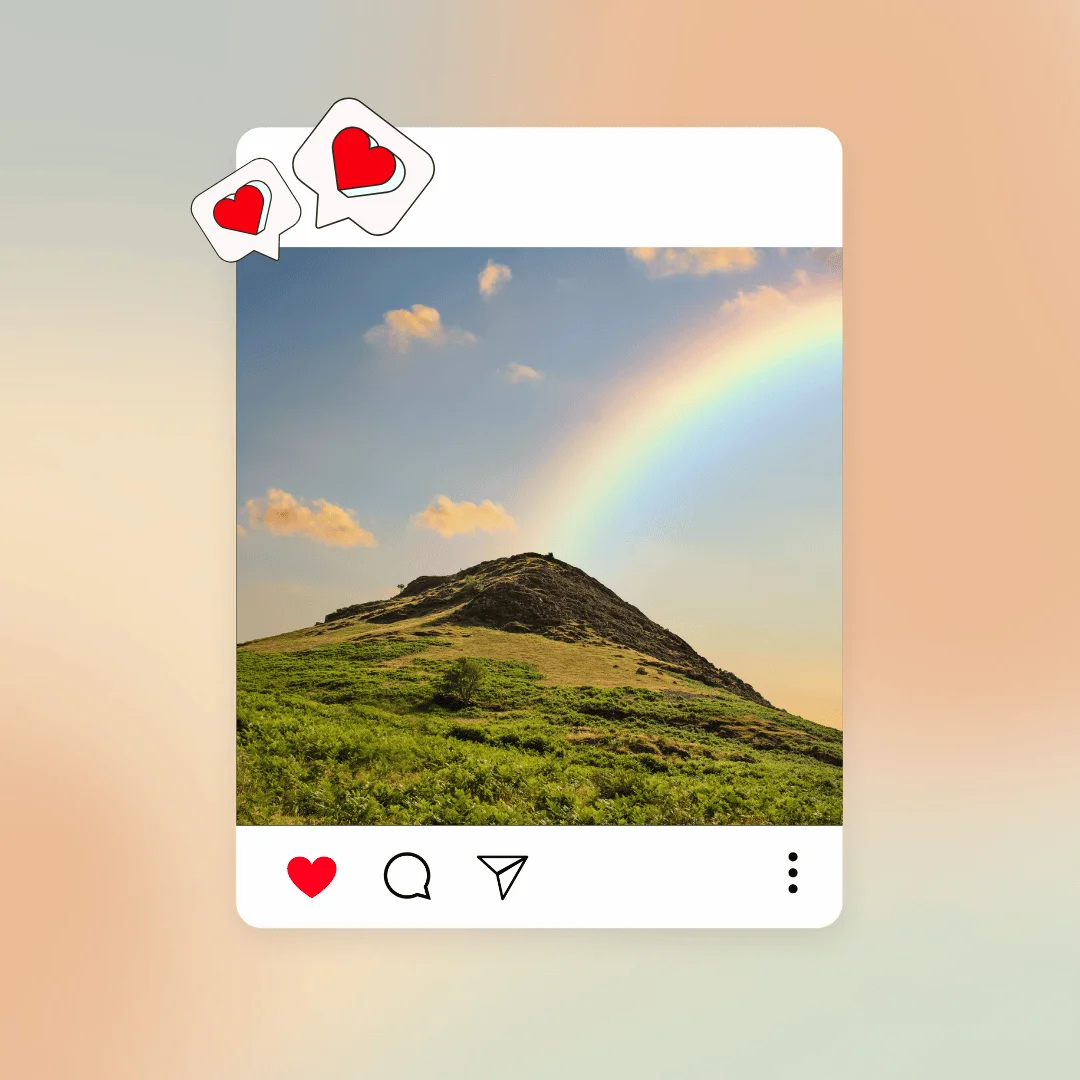 Rainbow captions for Instagram